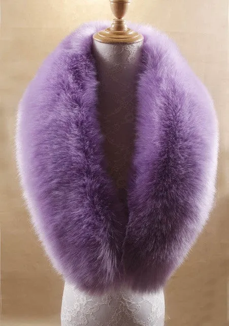 Faux Fur Collar Shawl