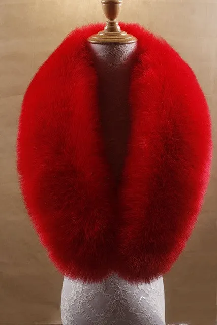 Faux Fur Collar Shawl