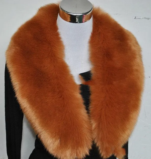 Faux Fur Collar Shawl