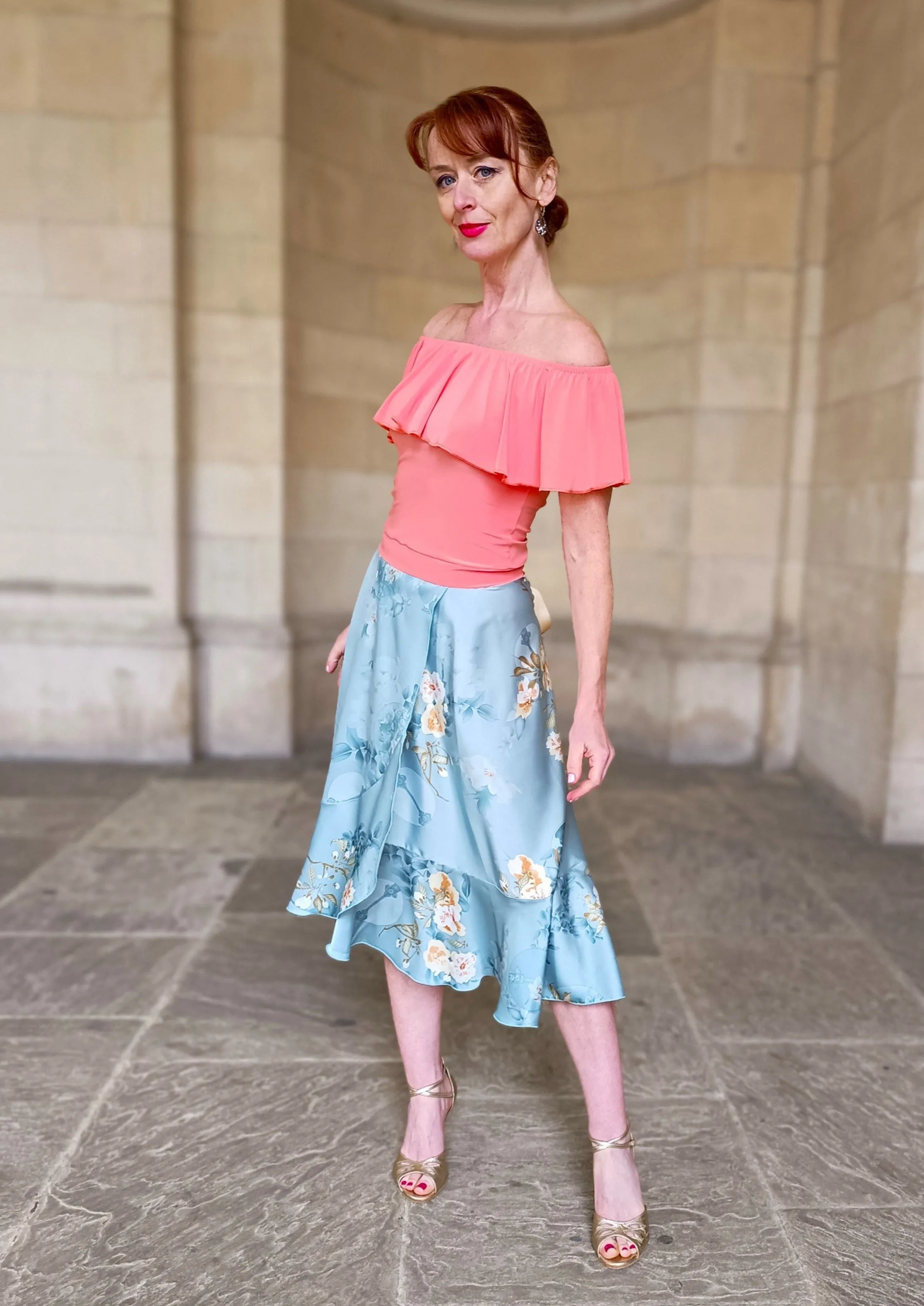 FERNANDA Bardot Frill top