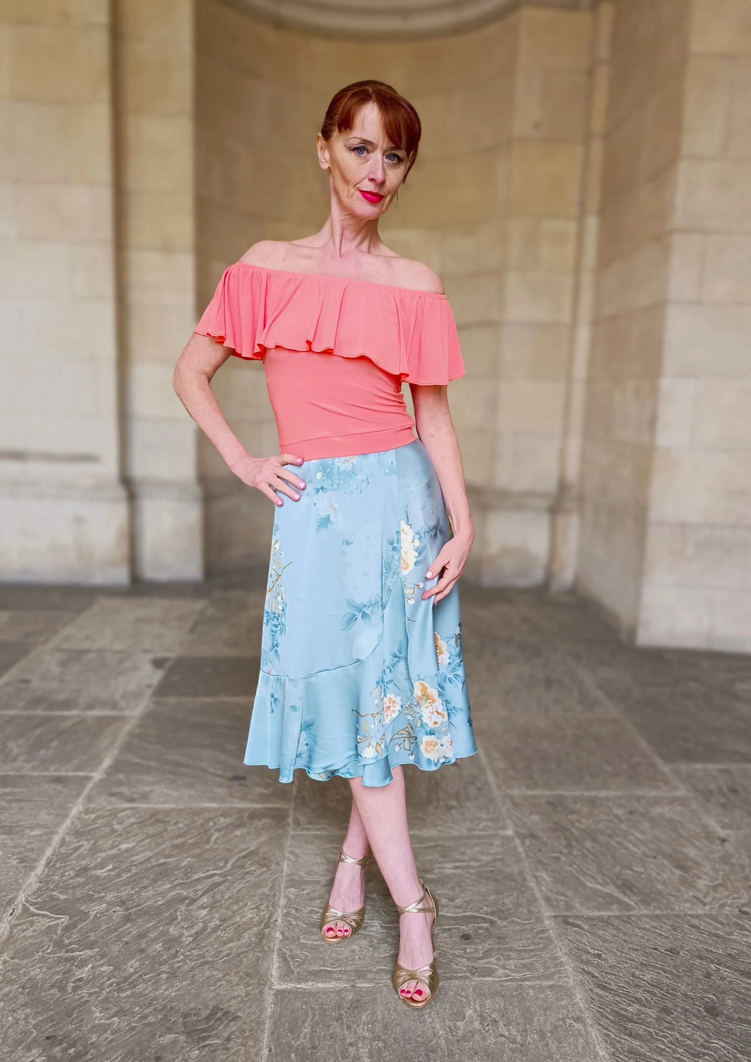 FERNANDA Bardot Frill top