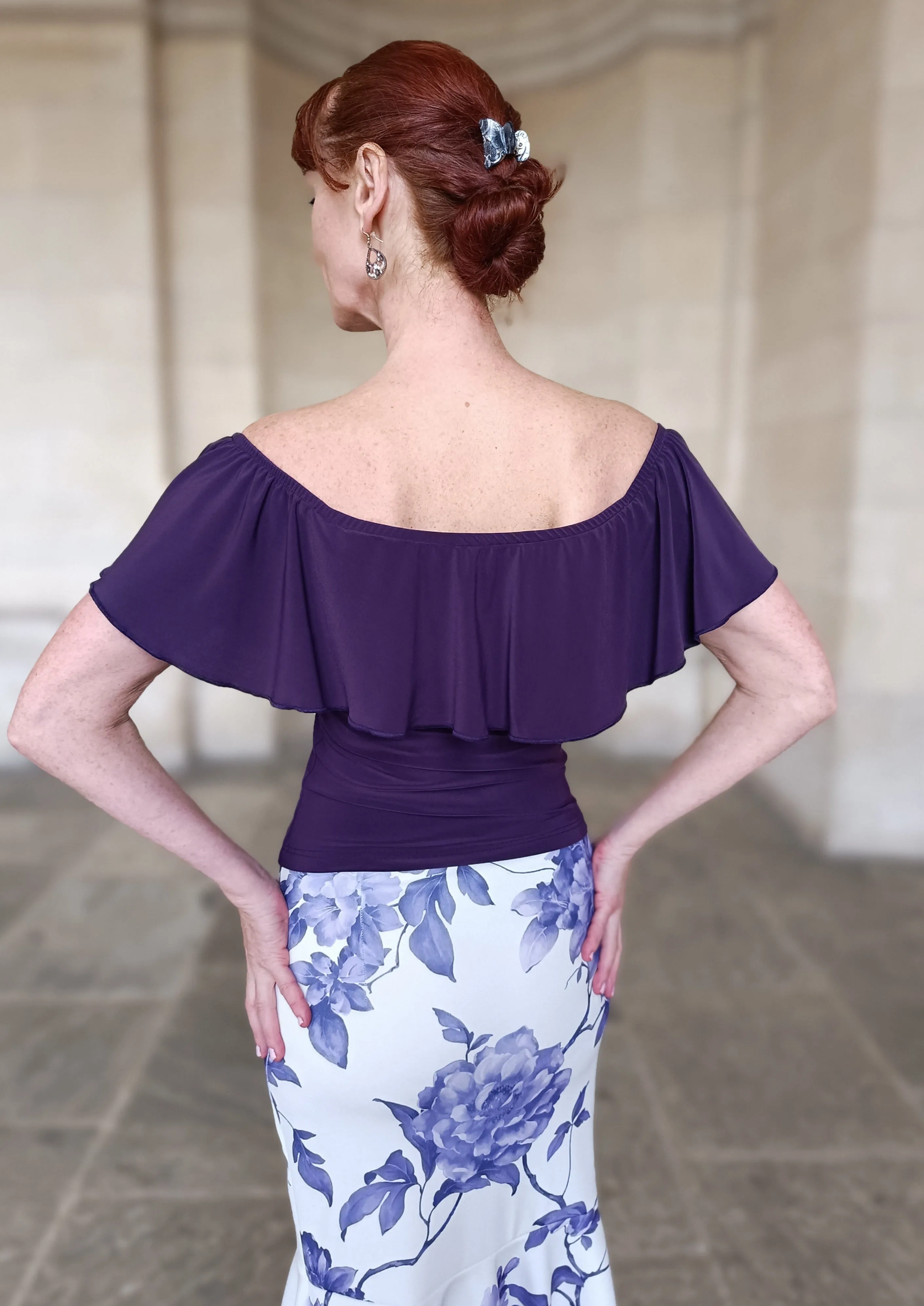 FERNANDA Bardot Frill top