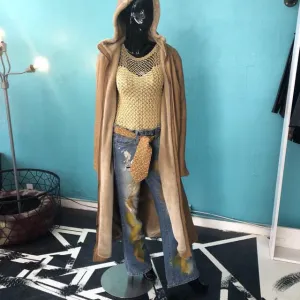 FITZ WRIGHT LEATHER COAT, Size M  #1498