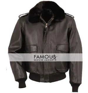 Flight A2 Bomber Brown Leather Jacket