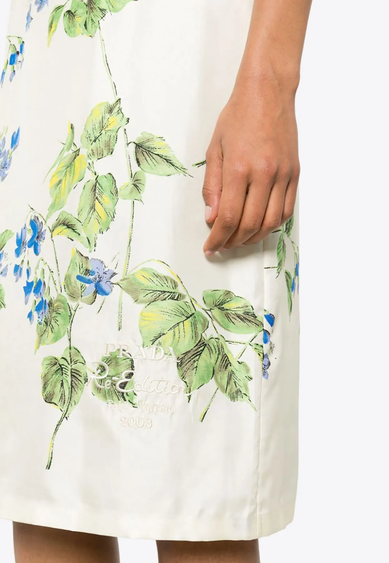 Floral Print Silk Twill Dress