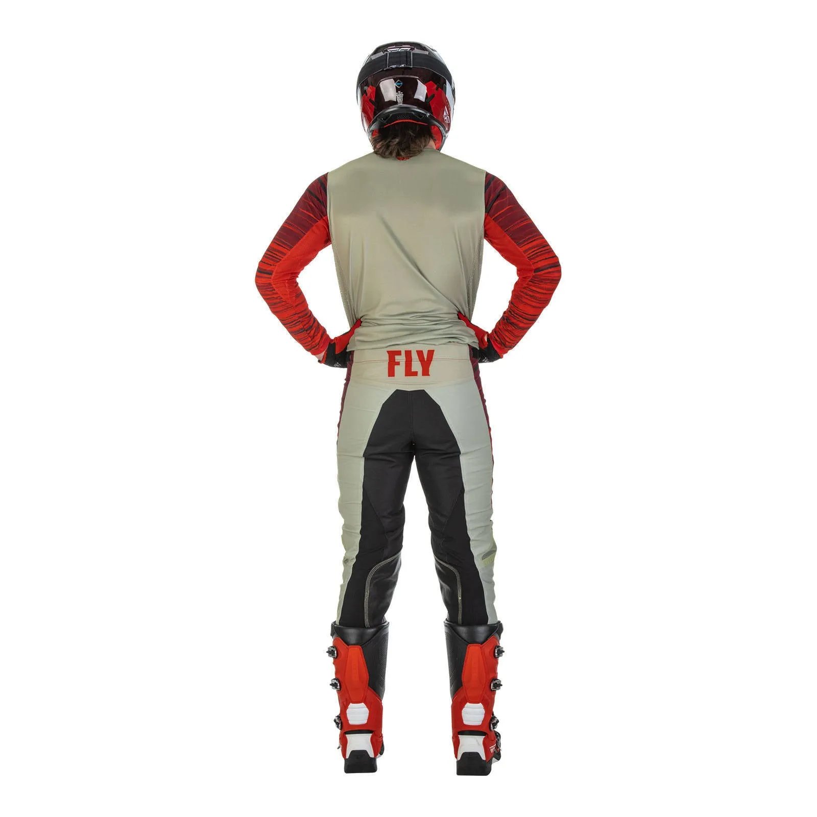 Fly Racing 2022 Kinetic Wave Jersey - Light Grey / Red
