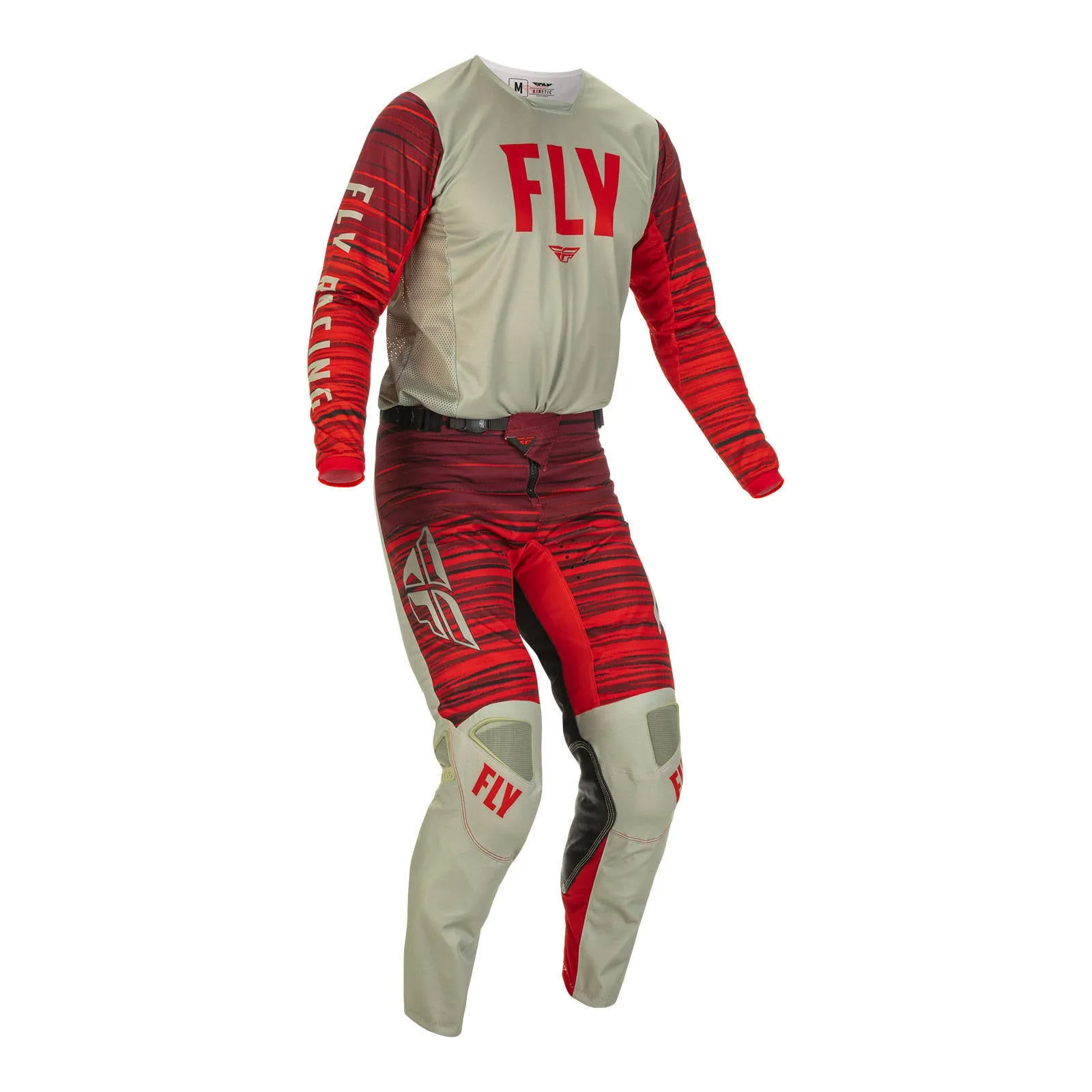 Fly Racing 2022 Kinetic Wave Jersey - Light Grey / Red