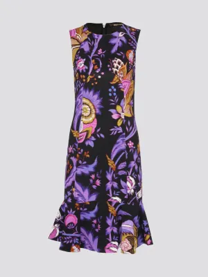 Foliage Flared Sheath Dress