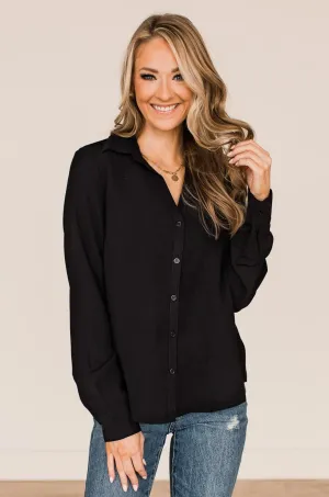 For Next Time Button Top- Black