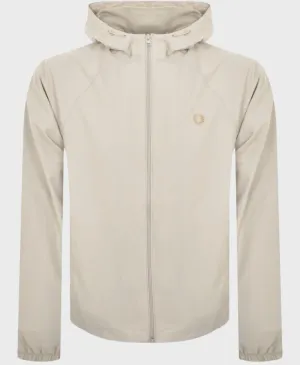 Fred Perry Hooded Shell Jacket Light Oyster