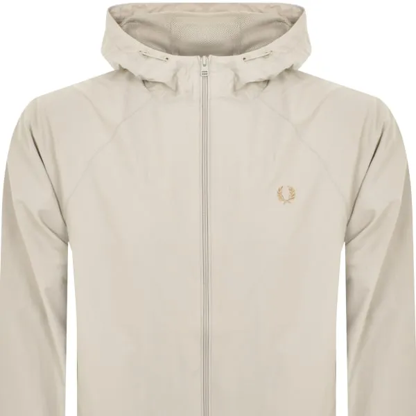 Fred Perry Hooded Shell Jacket Light Oyster