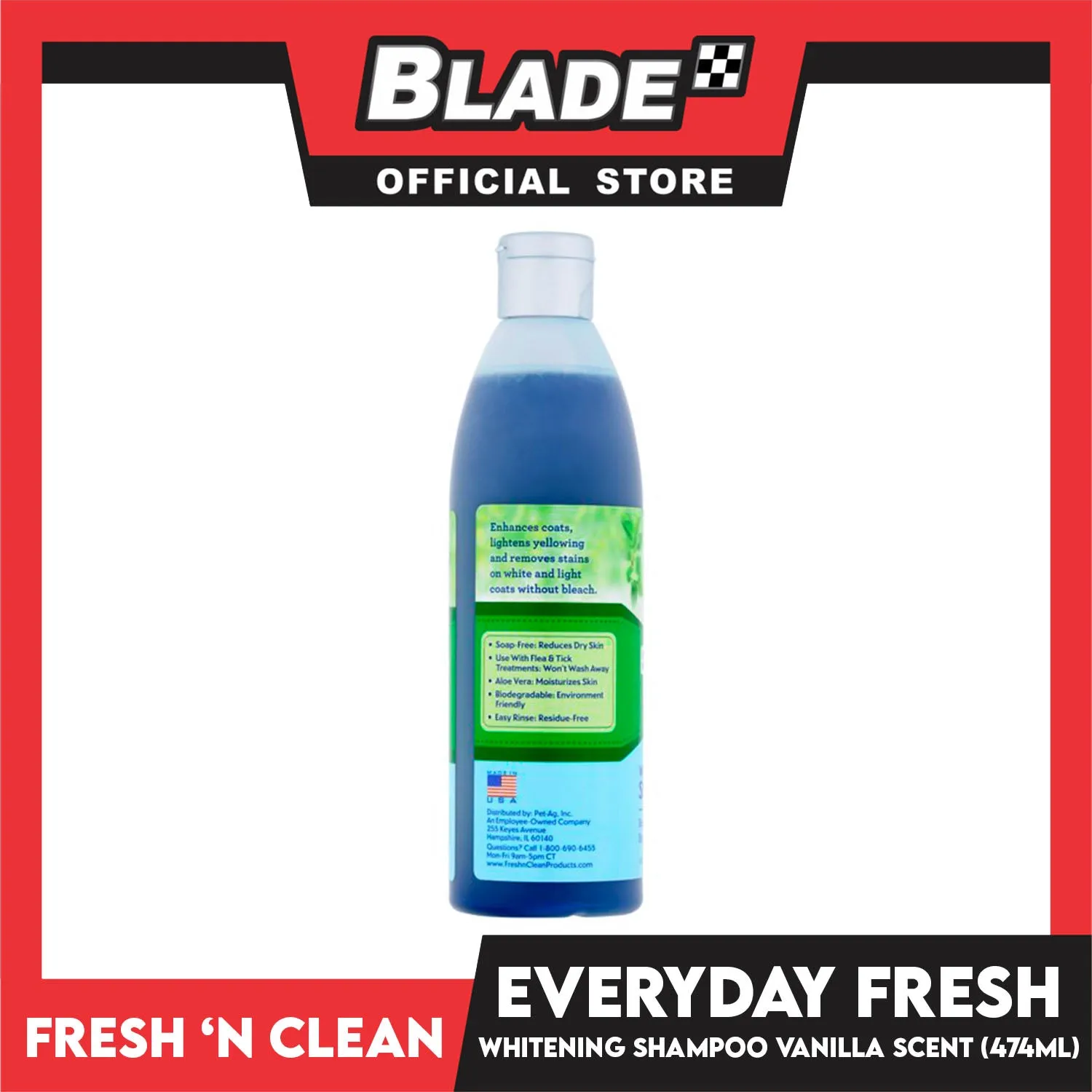 Fresh 'n Clean Everyday Fresh Whitening Dog Shampoo 16oz (Vanilla Bean Scent)