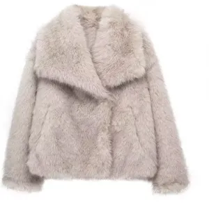 Fur Coat for Ladies | Beige - Luxurious and Warm