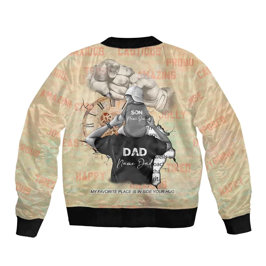 Gift for Dad - Personalized African Father and Son Bomber Jacket DT02