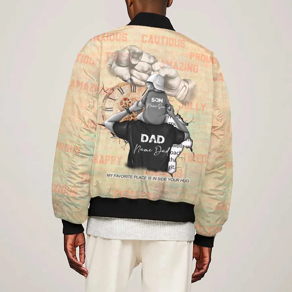 Gift for Dad - Personalized African Father and Son Bomber Jacket DT02