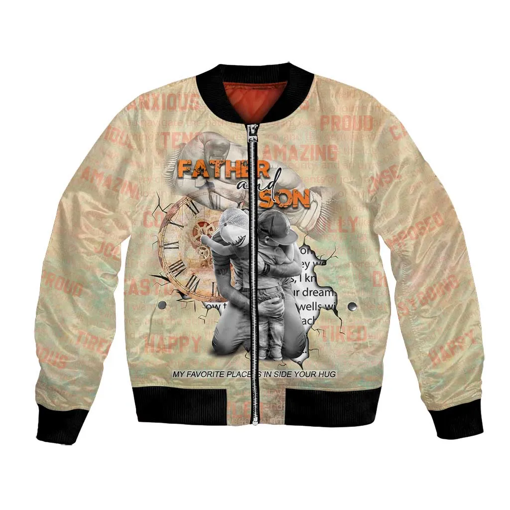 Gift for Dad - Personalized African Father and Son Bomber Jacket DT02