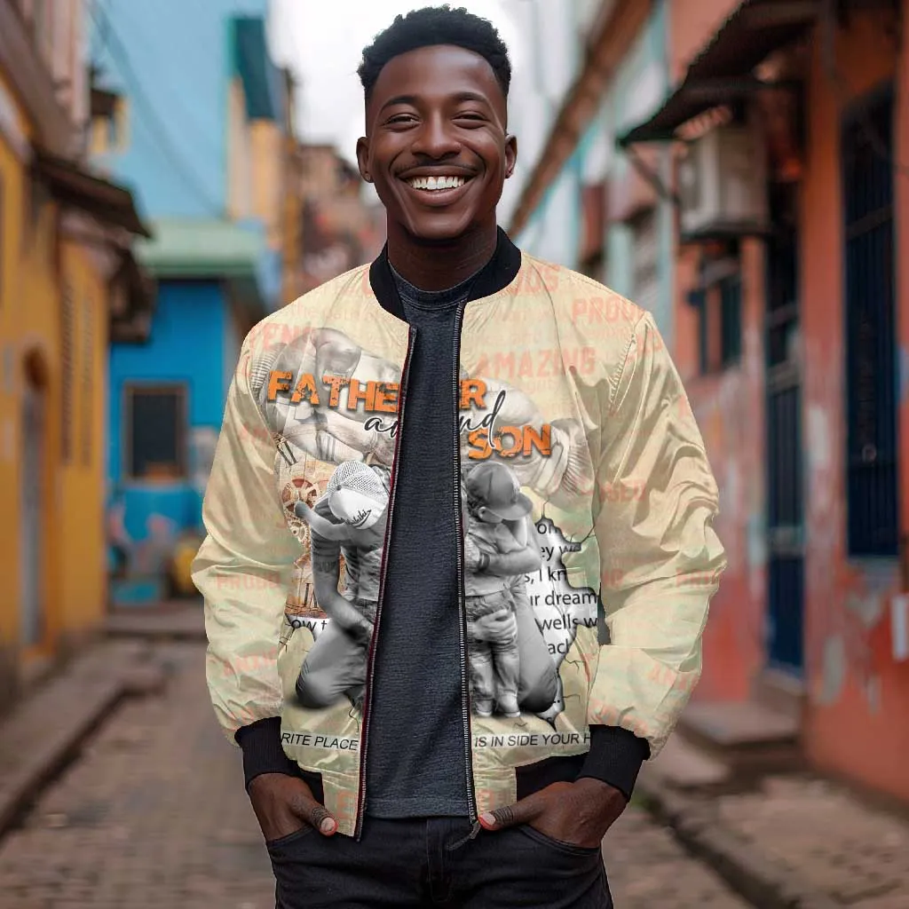 Gift for Dad - Personalized African Father and Son Bomber Jacket DT02