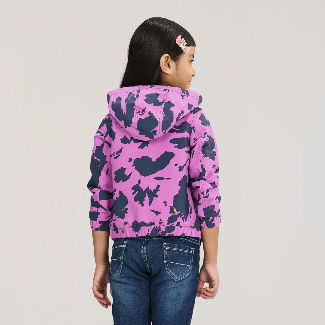 Girls Radiant Purple Windbreaker