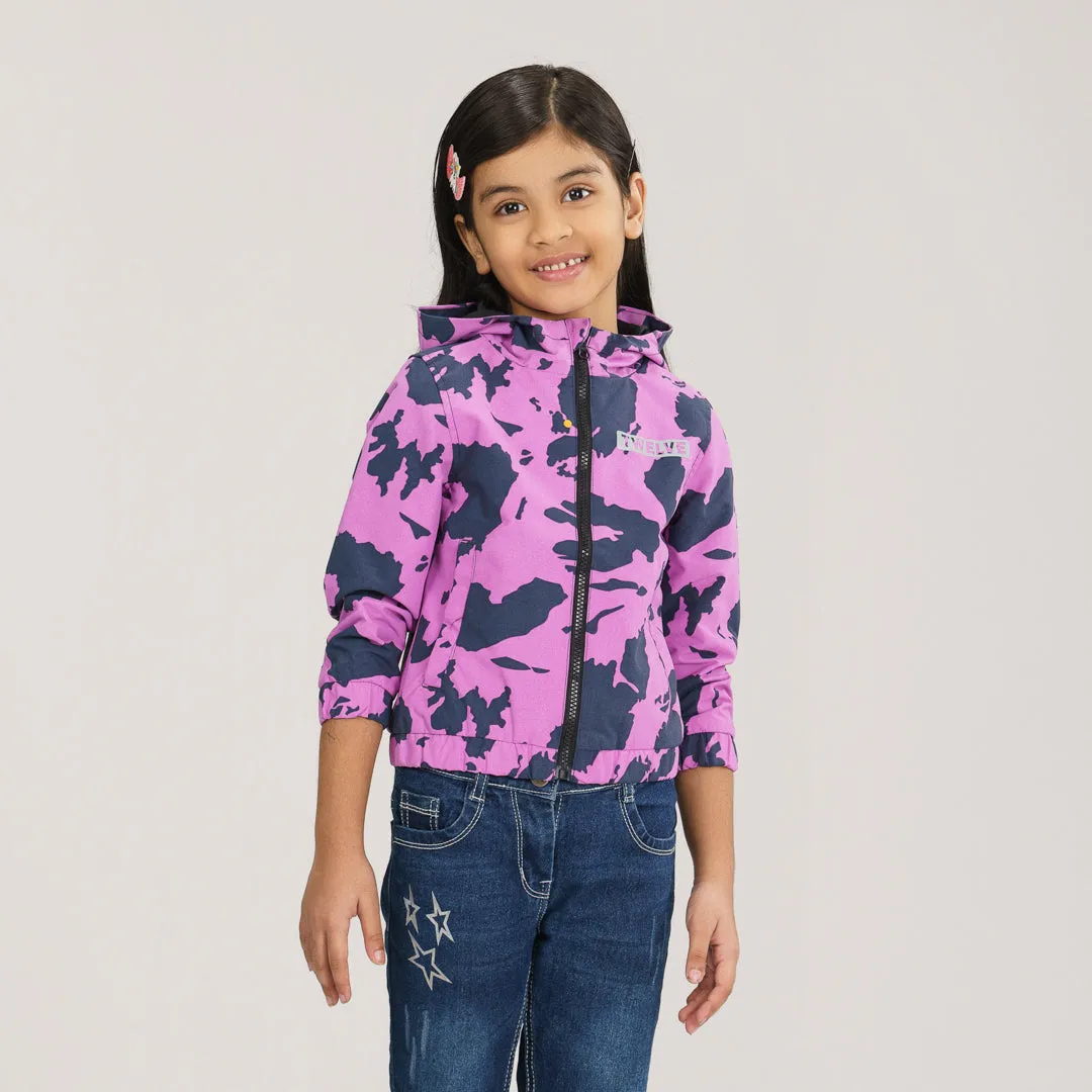 Girls Radiant Purple Windbreaker