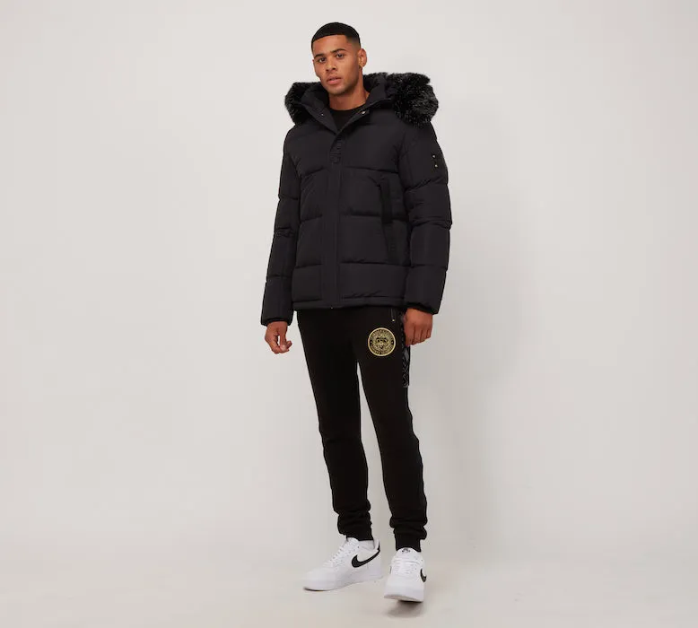 Glorious Gangsta Omarez Short Puffer Jacket Black