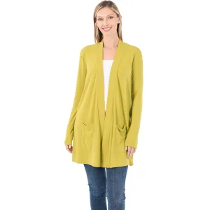 Golden Cardigan With Pockets - Regular & Plus