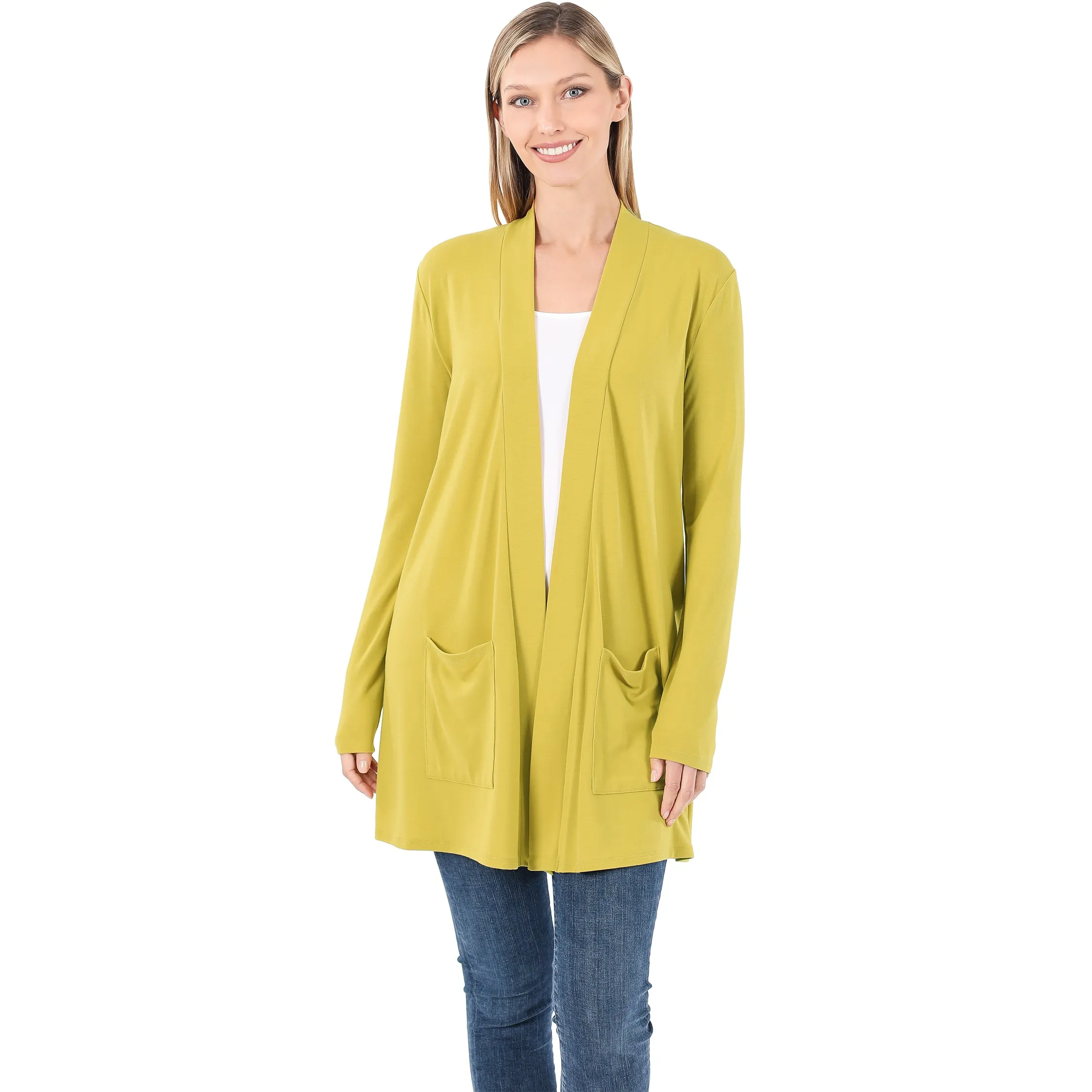 Golden Cardigan With Pockets - Regular & Plus