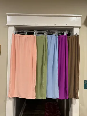 Gorgeous Smooth Wrinkle Resistant Straight Pencil Skirt 36" Maxi Length