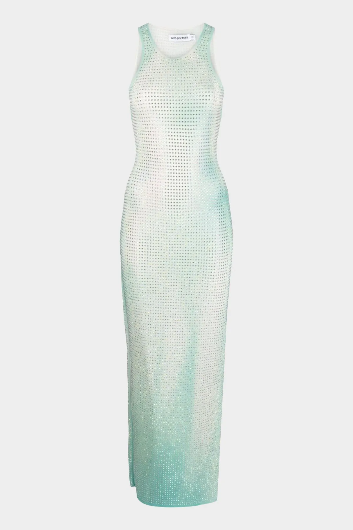 Green Contour Print Maxi Dress