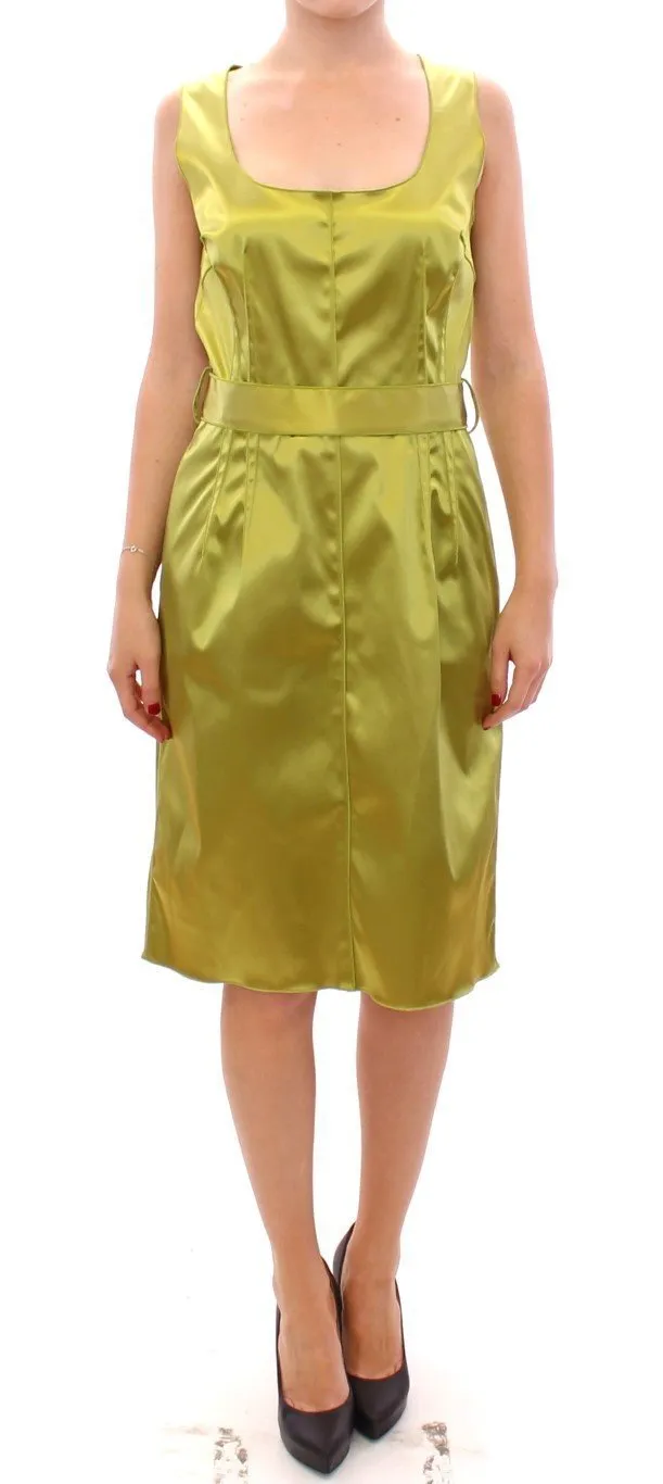 Green stretch sheath dress