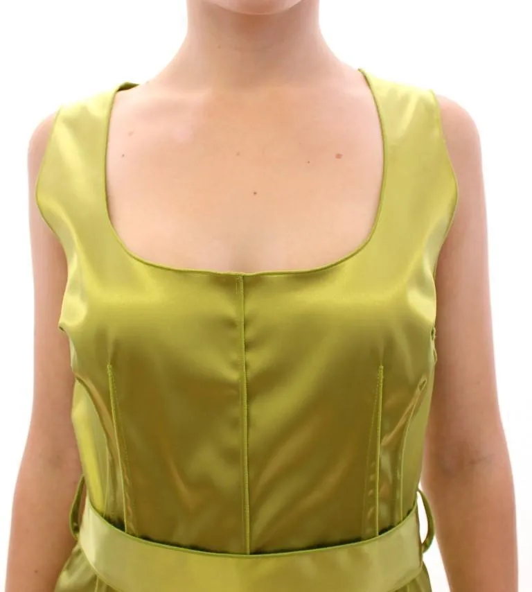 Green stretch sheath dress