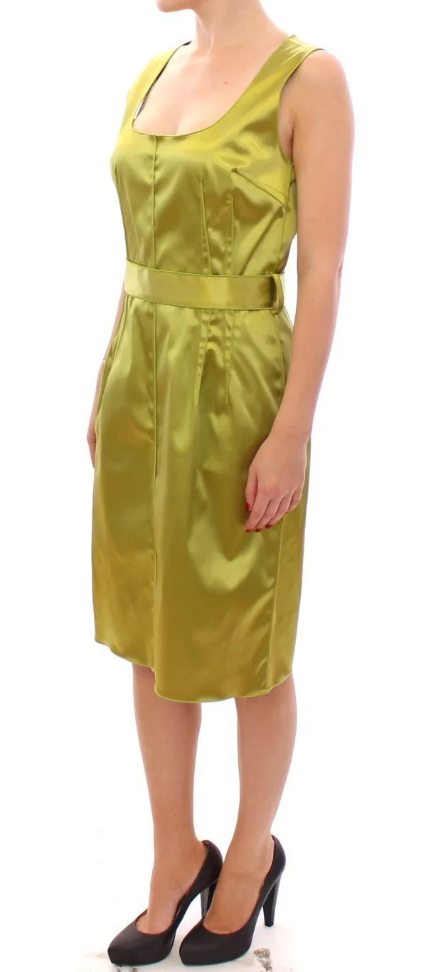 Green stretch sheath dress
