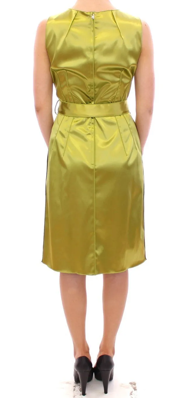 Green stretch sheath dress