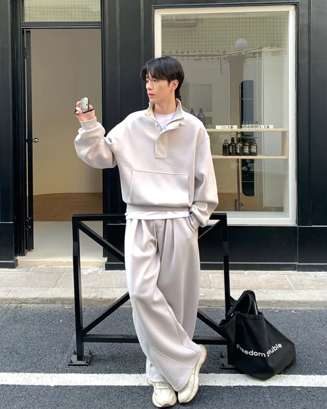 Half-Button Sweat Top / Sweat Pants OYC0114