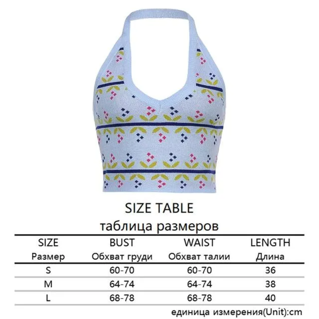 Halter Knitted Tops