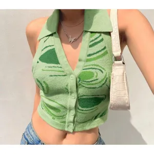 Halter Knitted Tops