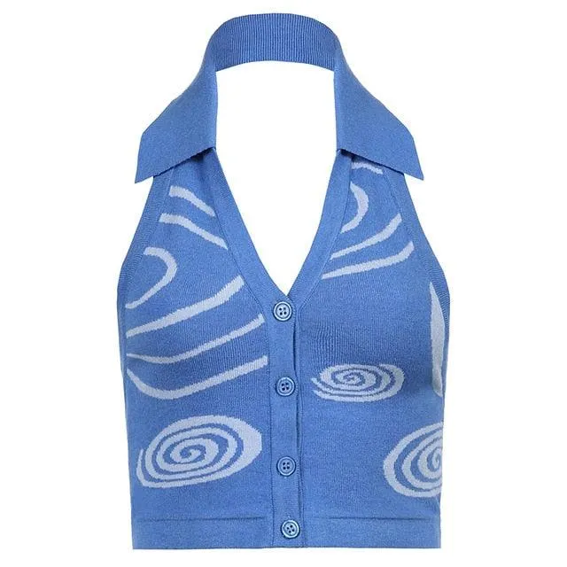 Halter Knitted Tops
