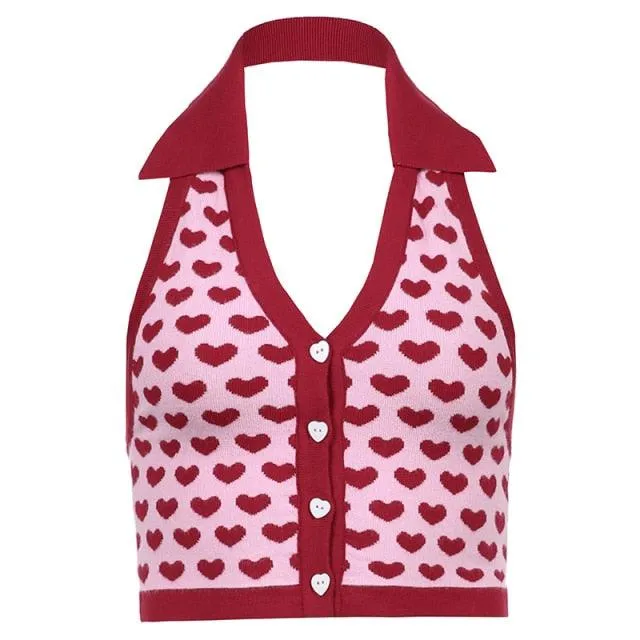 Halter Knitted Tops