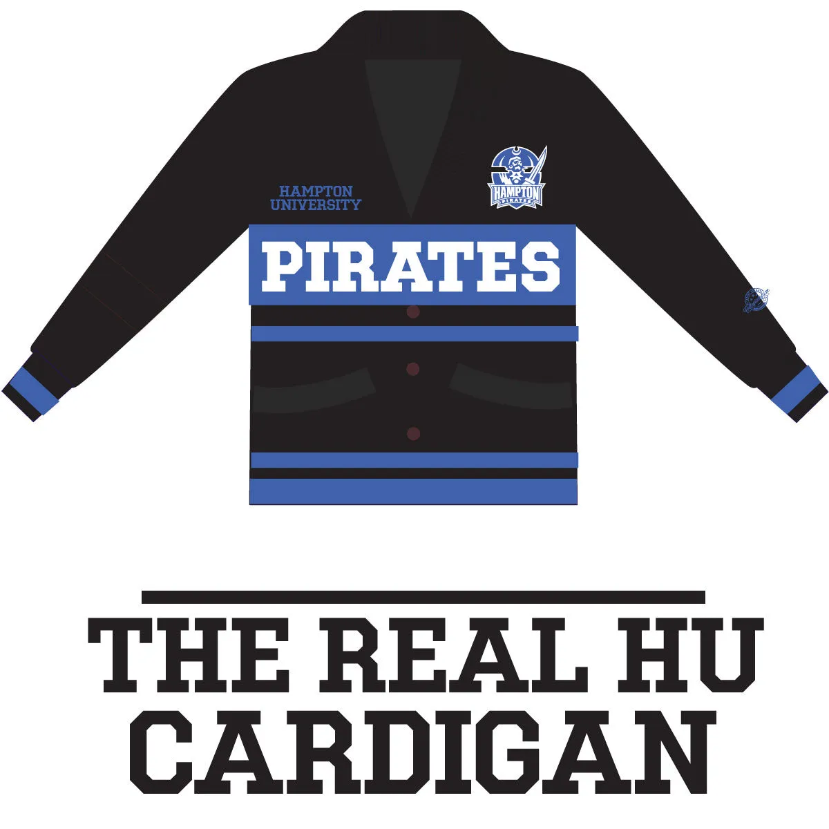 HAMPTON U | BY THE SEA BLACK Cardigan
