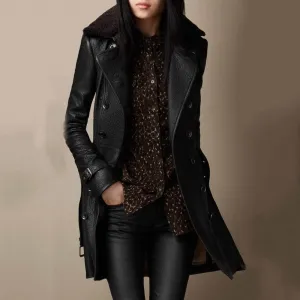 Handmade and warm leather jacket for ladies
