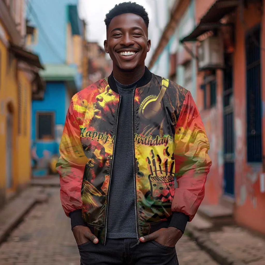 Happy Birthday King of Reggae Bomber Jacket LT9