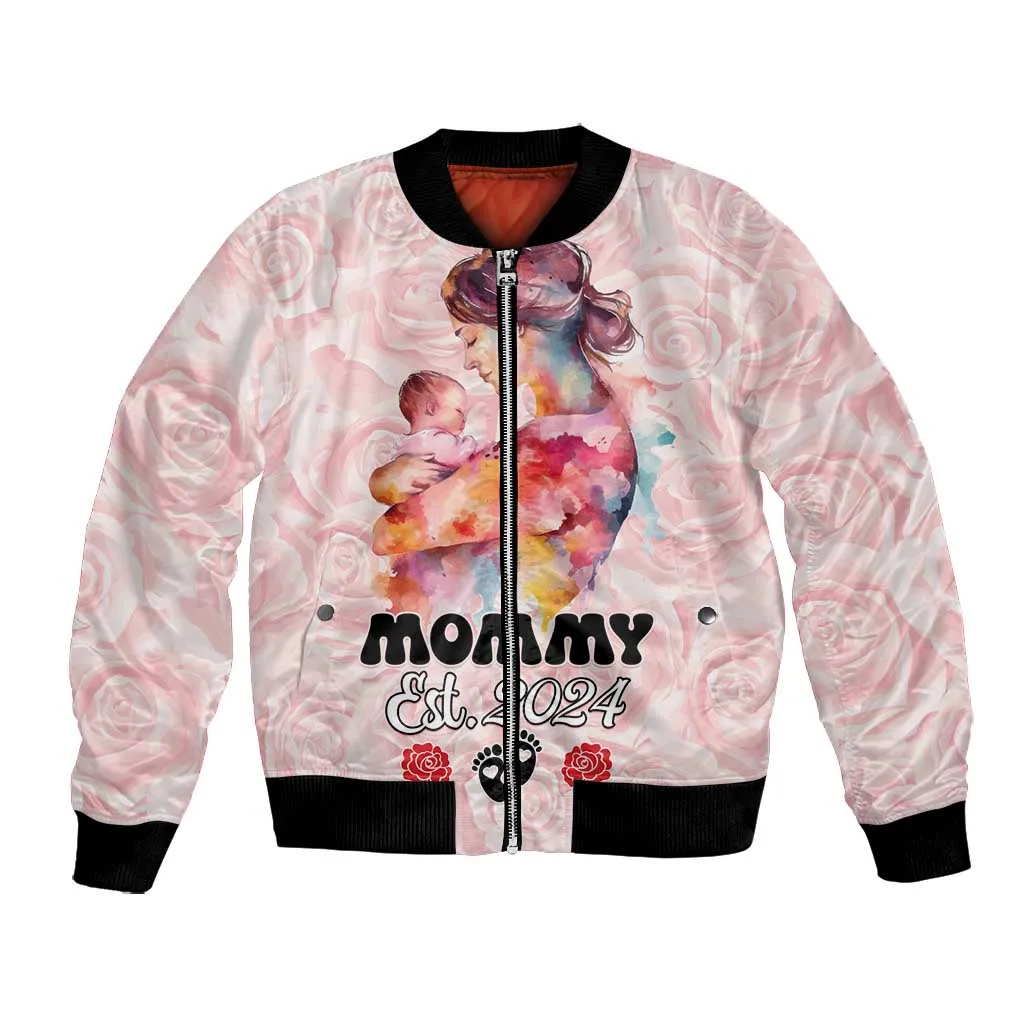 Happy Mother Day Bomber Jacket Mommy Est 2024 LT01