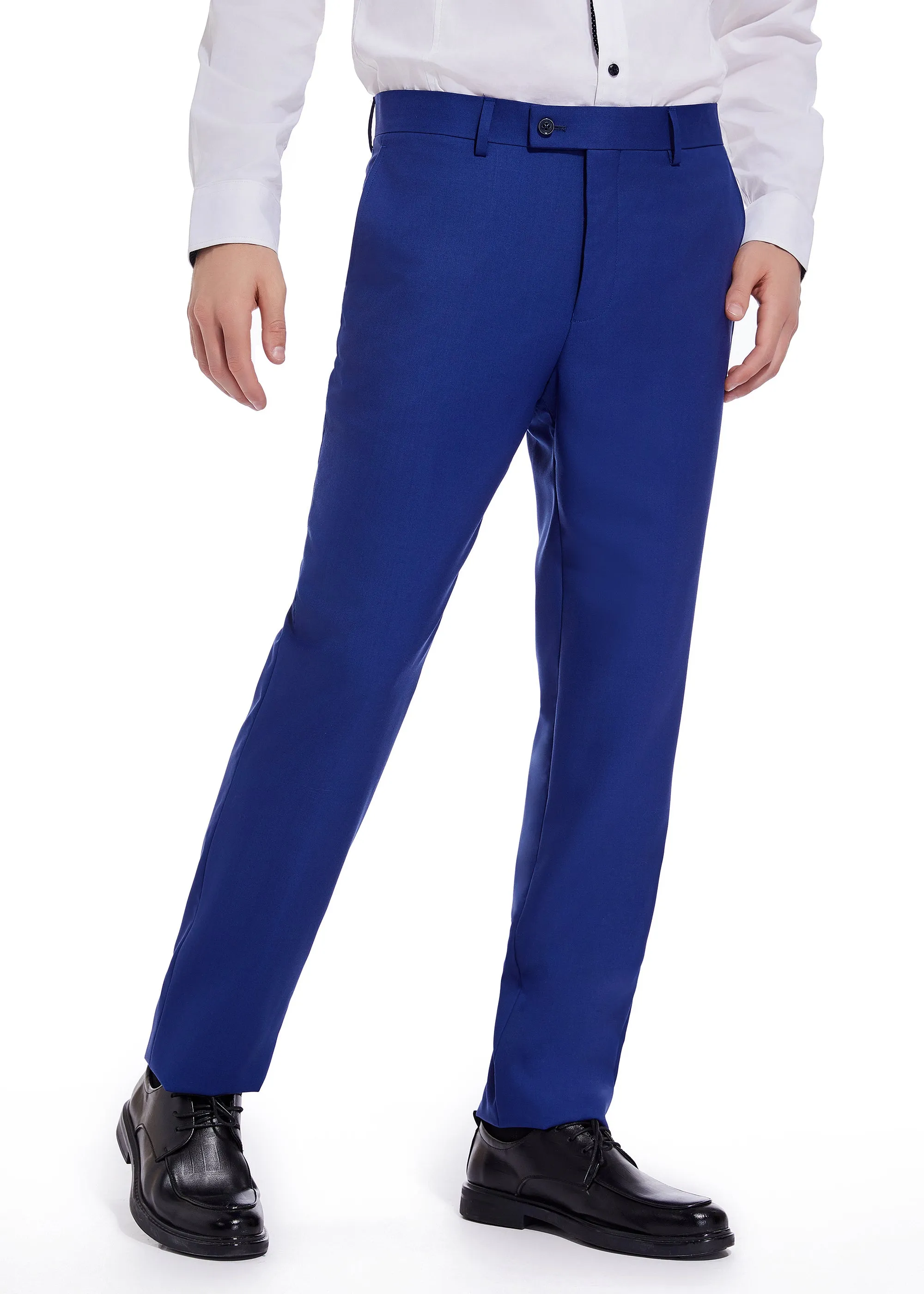Hechter Paris Solid New Blue Modern Fit Wool Suit