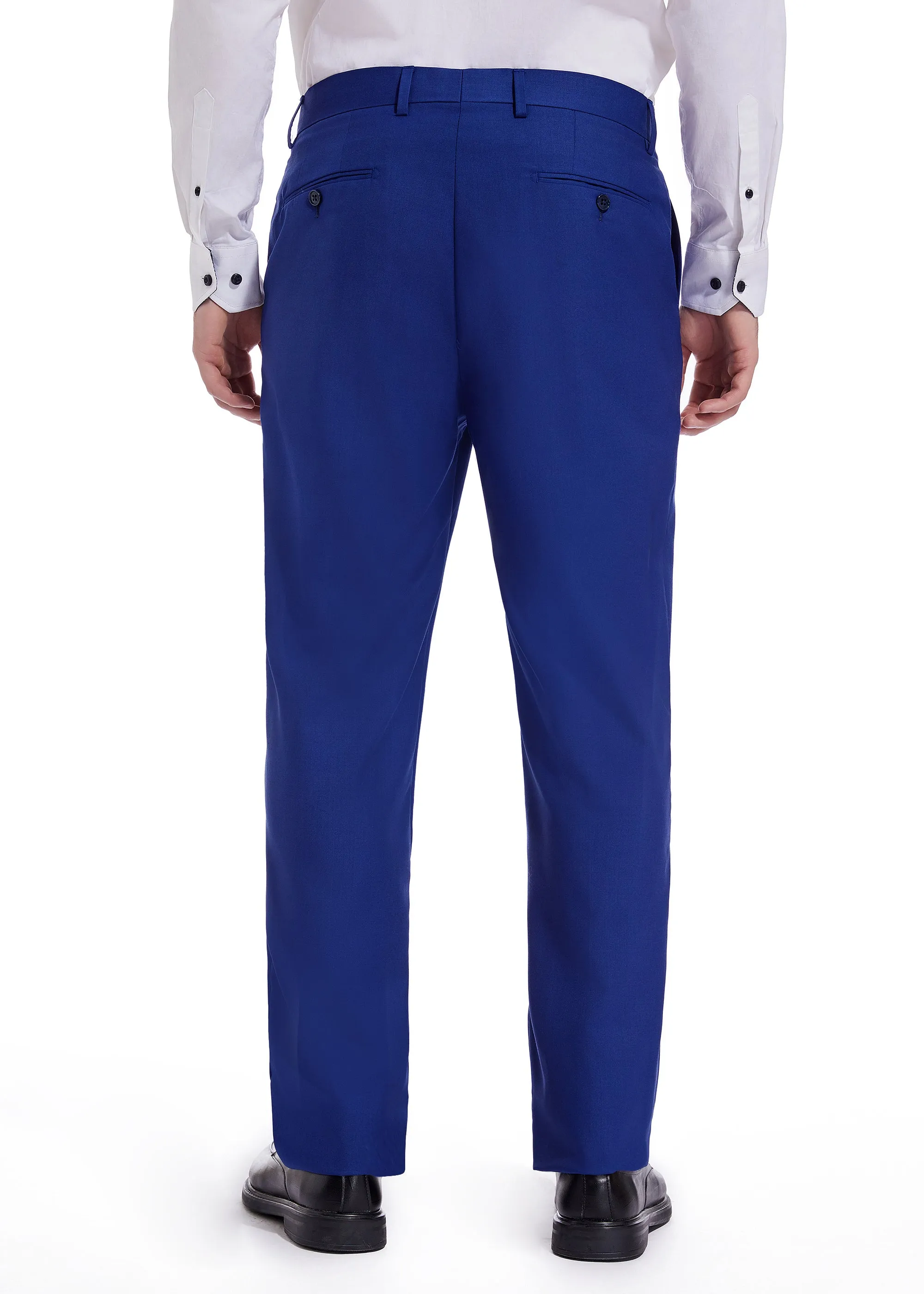 Hechter Paris Solid New Blue Modern Fit Wool Suit