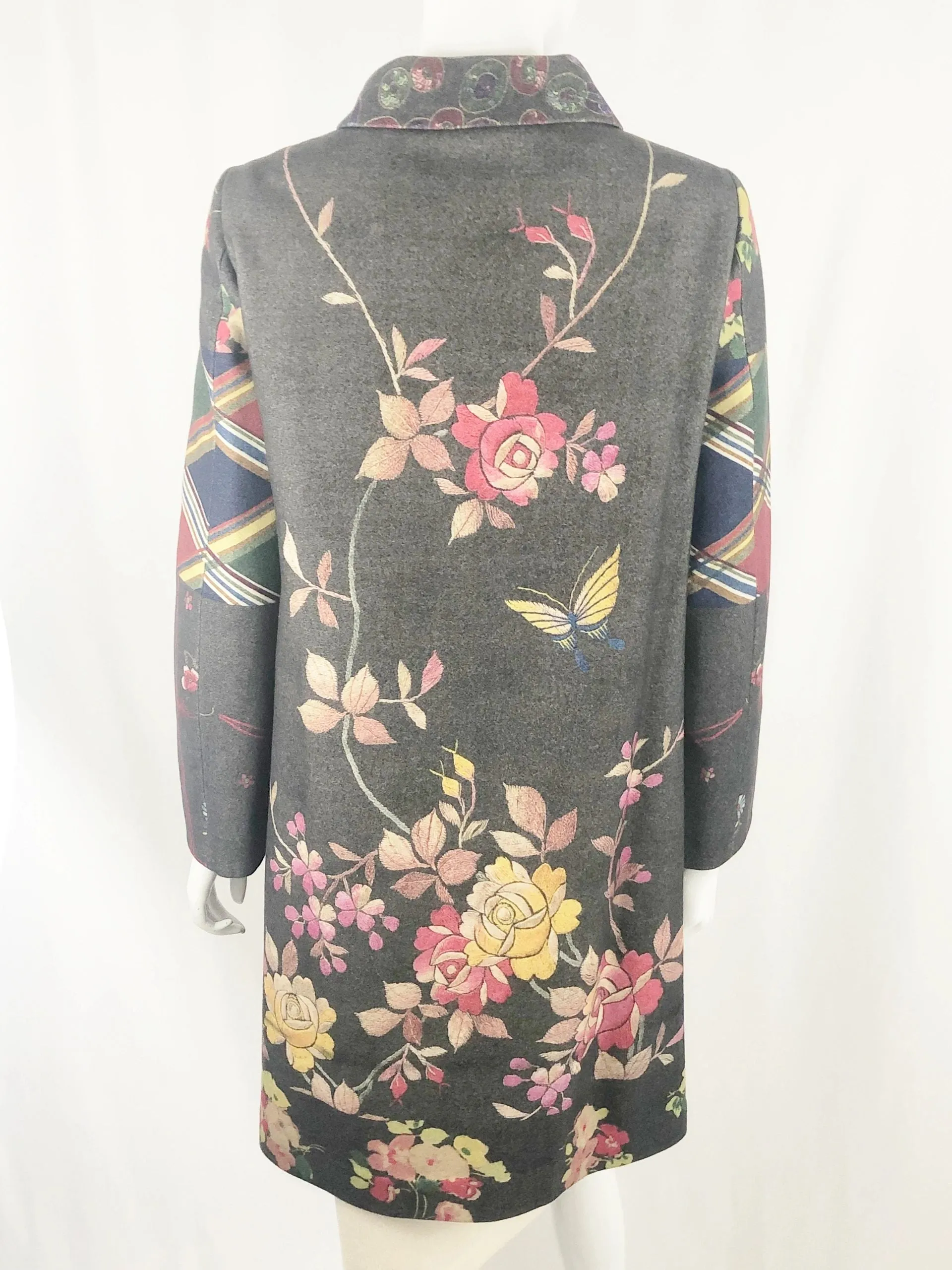 Herno Patterned Wool Coat Size 44 It (M/8 Us)