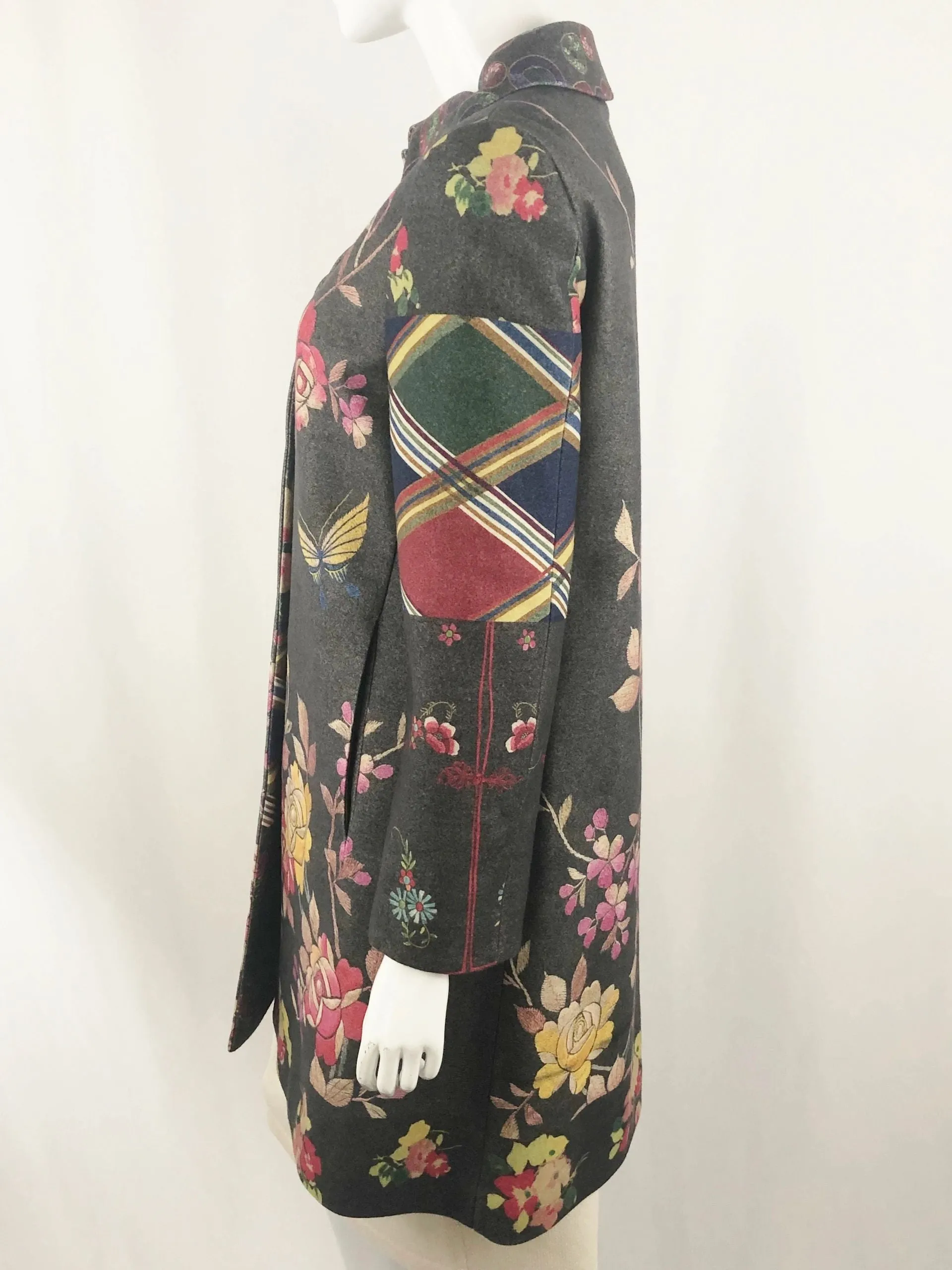 Herno Patterned Wool Coat Size 44 It (M/8 Us)