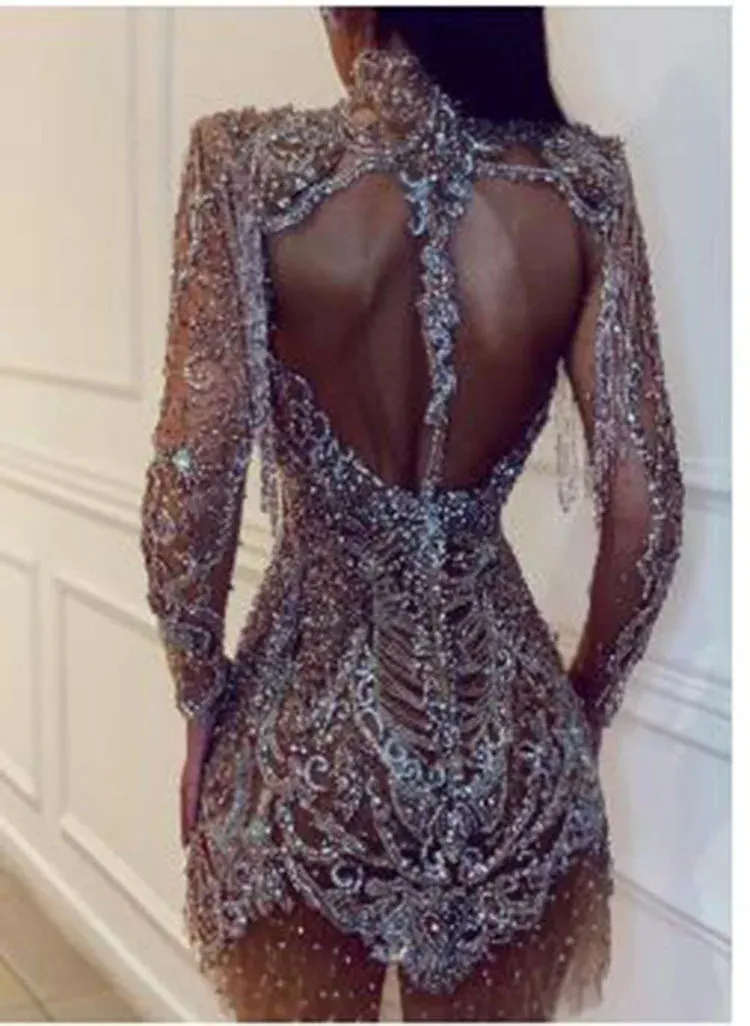 High Neck Long Sleeve Dresses