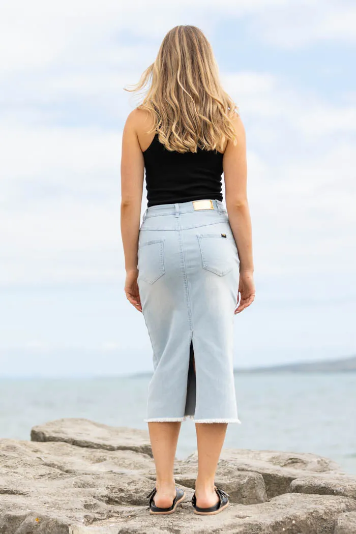 HONEY DENIM - Quinn Midi Skirt