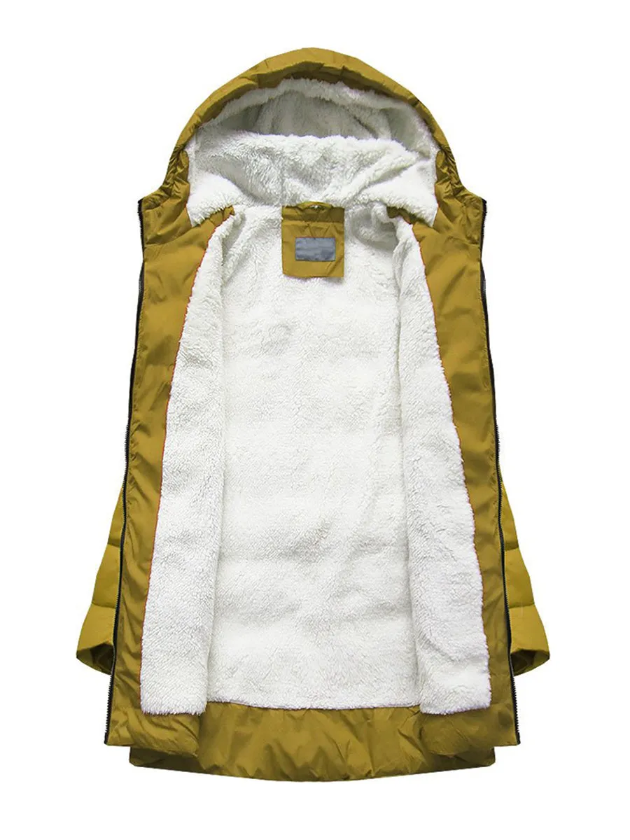 Hooded Plus Cashmere Warm Coat