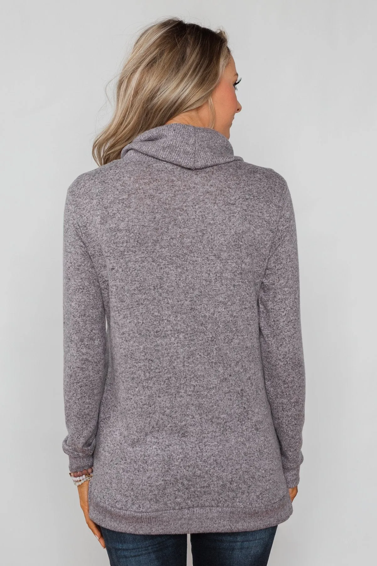 Hooked on a Feeling Cowl Neck Top - Lavender