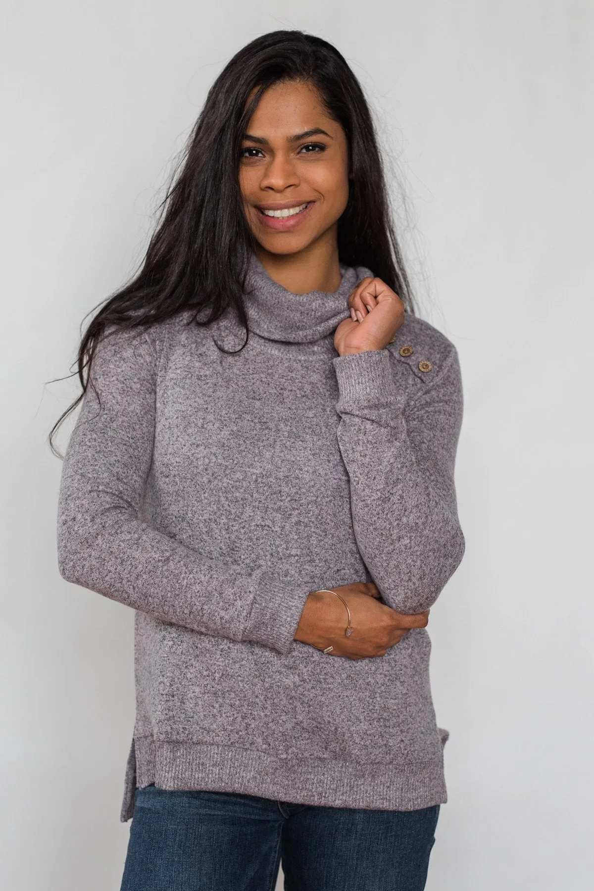 Hooked on a Feeling Cowl Neck Top - Lavender